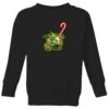 Star Wars Candy Cane Yoda Kids' Christmas Jumper - Black -Christmas Clothes Store 11968261 2384627106840289