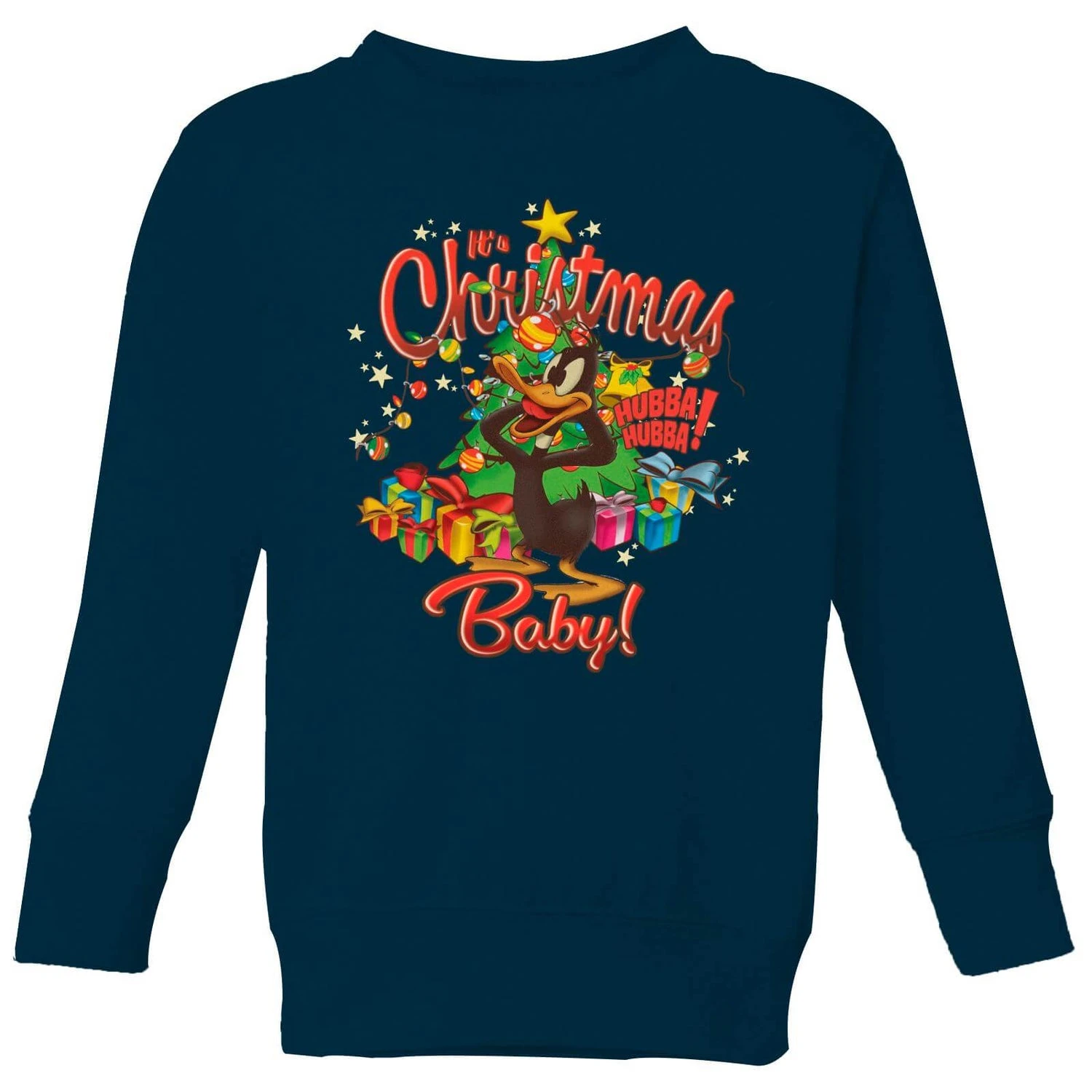 Looney Tunes Its Christmas Baby Kids' Christmas Jumper - Navy 3 Looney Tunes Its Christmas Baby Kids' Christmas Jumper - Navy