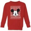 Disney Mickey Face Kids' Christmas Jumper - Red