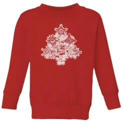 Marvel Shields Snowflakes Kids' Christmas Jumper - Red