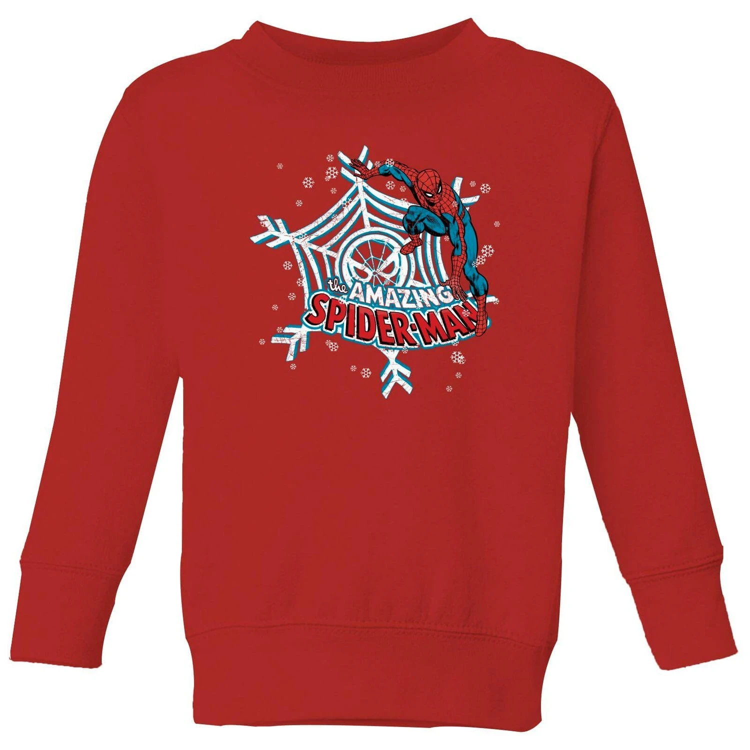 Marvel Spider-Man Kids' Christmas Jumper - Red 3 Marvel Spider-Man Kids' Christmas Jumper - Red