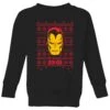 Marvel Iron Man Face Kids' Christmas Jumper - Black 2 Marvel Iron Man Face Kids' Christmas Jumper - Black -Christmas Clothes Store 11968585 5314627112633583