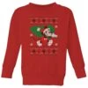 Disney Tree Mickey Kids' Christmas Jumper - Red