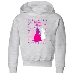 Disney Princess Silhouettes Kids' Christmas Hoodie - Grey