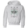 Star Wars Yoda Face Knit Kids' Christmas Hoodie - Grey -Christmas Clothes Store 11968903 4914627105363506