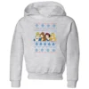 Disney Princess Faces Kids' Christmas Hoodie - Grey 1 Disney Princess Faces Kids' Christmas Hoodie - Grey -Christmas Clothes Store 11969071 1804627107985371
