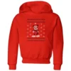 Disney Mickey Scarf Kids' Christmas Hoodie - Red 2 Disney Mickey Scarf Kids' Christmas Hoodie - Red -Christmas Clothes Store 11969077 7964627108025964