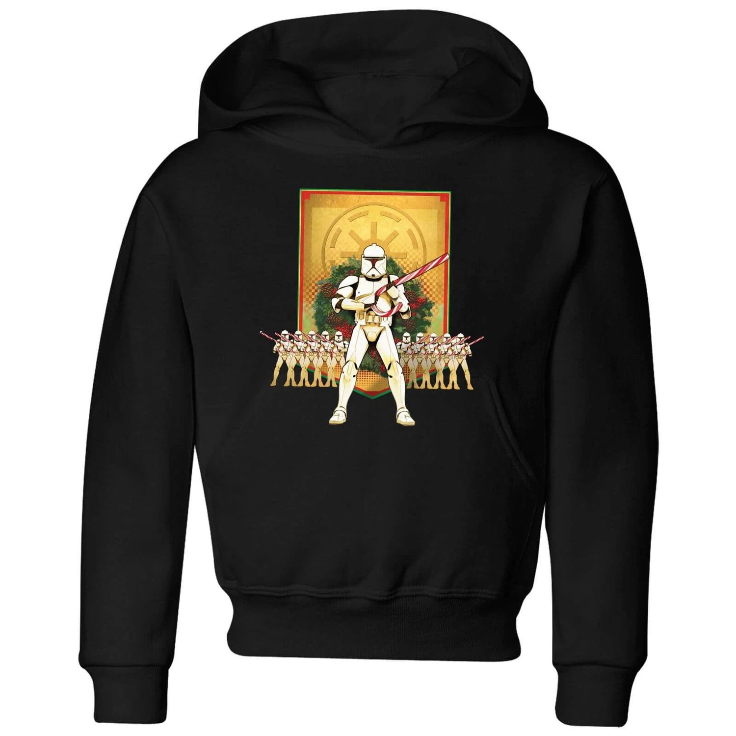 Star Wars Candy Cane Stormtroopers Kids' Christmas Hoodie - Black 3 Star Wars Candy Cane Stormtroopers Kids' Christmas Hoodie - Black