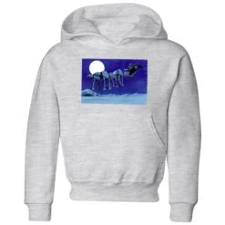 Star Wars AT-AT Darth Vader Sleigh Kids' Christmas Hoodie - Grey