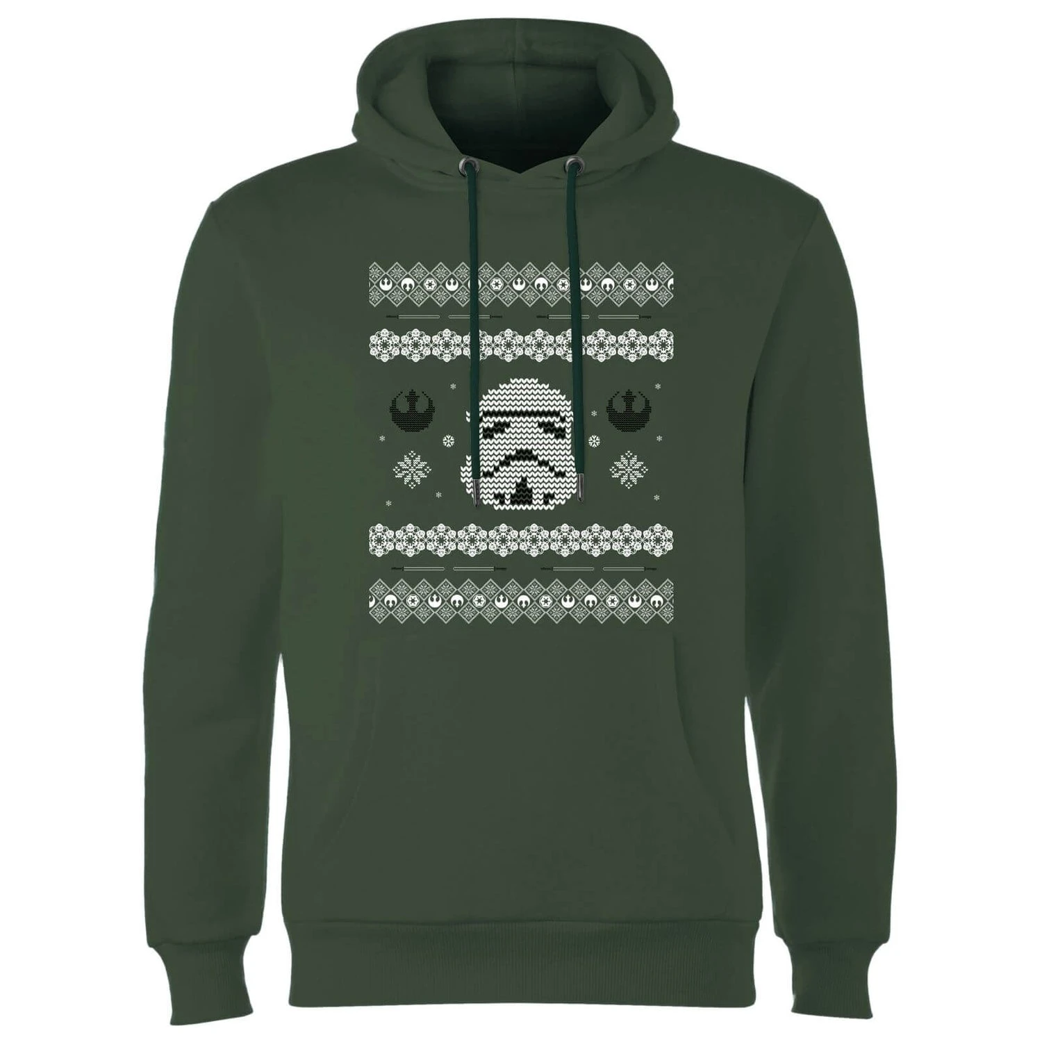 Star Wars Stormtrooper Knit Christmas Hoodie - Forest Green 6 Star Wars Stormtrooper Knit Christmas Hoodie - Forest Green - Image 4