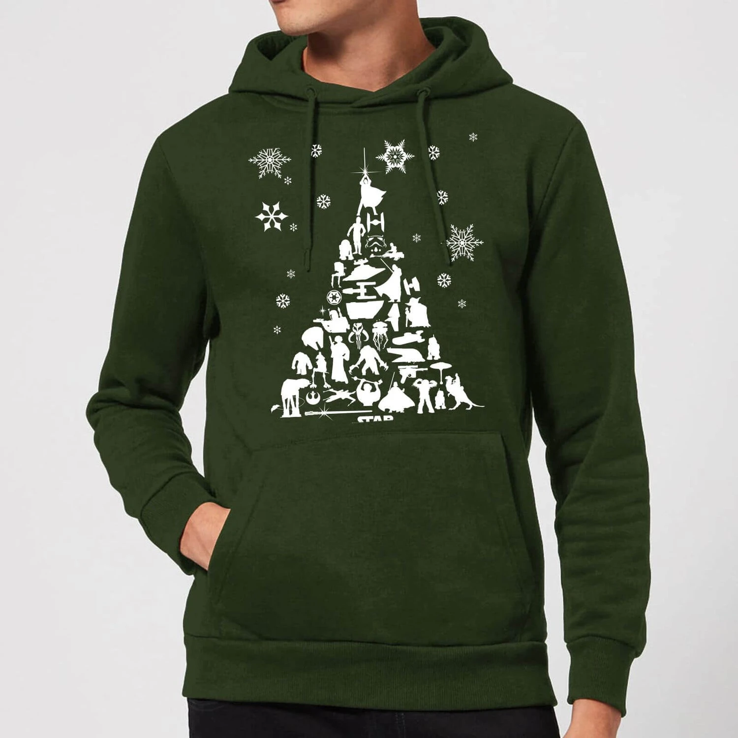Star Wars Character Christmas Tree Christmas Hoodie - Forest Green 3 Star Wars Character Christmas Tree Christmas Hoodie - Forest Green