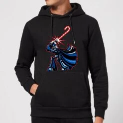 Star Wars Candy Cane Darth Vader Christmas Hoodie - Black