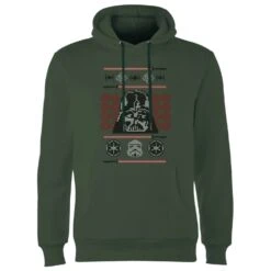 Star Wars Darth Vader Face Knit Christmas Hoodie - Forest Green -Christmas Clothes Store 11969371 1184627083166512