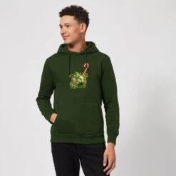 Star Wars Candy Cane Yoda Christmas Hoodie - Forest Green -Christmas Clothes Store 11969407 6064627085404350
