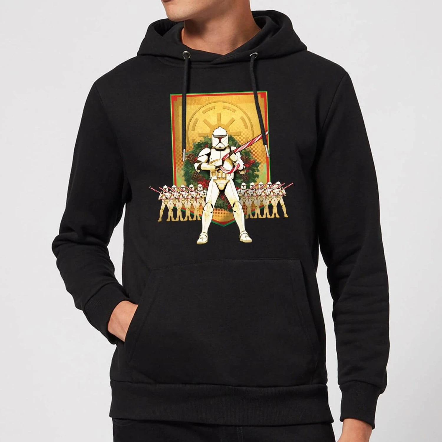 Star Wars Candy Cane Stormtroopers Christmas Hoodie - Black 3 Star Wars Candy Cane Stormtroopers Christmas Hoodie - Black