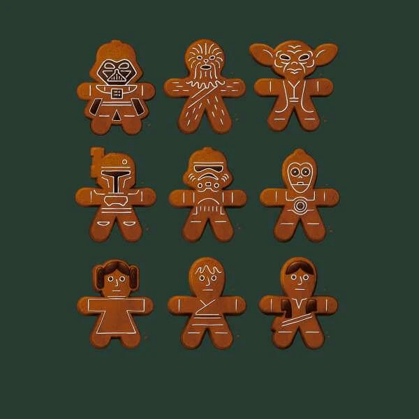 Star Wars Gingerbread Characters Christmas Hoodie - Forest Green 4 Star Wars Gingerbread Characters Christmas Hoodie - Forest Green - Image 2