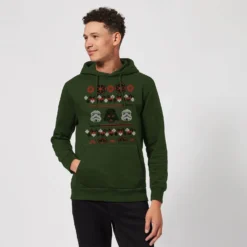 Star Wars Empire Knit Christmas Hoodie - Forest Green -Christmas Clothes Store 11969683 2074627086232311