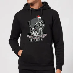 Star Wars Happy Holidays Droids Christmas Hoodie - Black