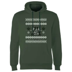 Star Wars Darth Vader Knit Christmas Hoodie - Forest Green -Christmas Clothes Store 11969791 1164627080489888