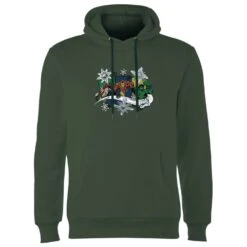 Marvel Thor Iron Man Hulk Snowflake Christmas Hoodie - Forest Green 9 Marvel Thor Iron Man Hulk Snowflake Christmas Hoodie - Forest Green -Christmas Clothes Store 11969821 8204627082693469
