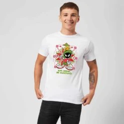 Looney Tunes Eat Drink Be Martian Men's Christmas T-Shirt - White 9 Looney Tunes Eat Drink Be Martian Men's Christmas T-Shirt - White -Christmas Clothes Store 11969869 1824627076836809