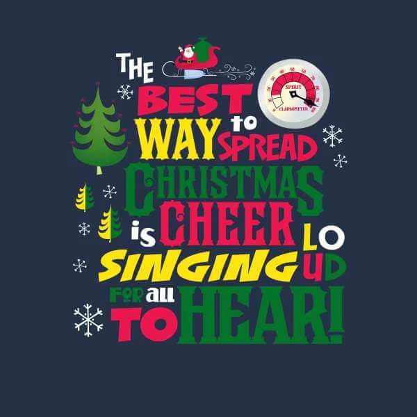 Elf Christmas Cheer Men's Christmas T-Shirt - Navy 4 Elf Christmas Cheer Men's Christmas T-Shirt - Navy - Image 2