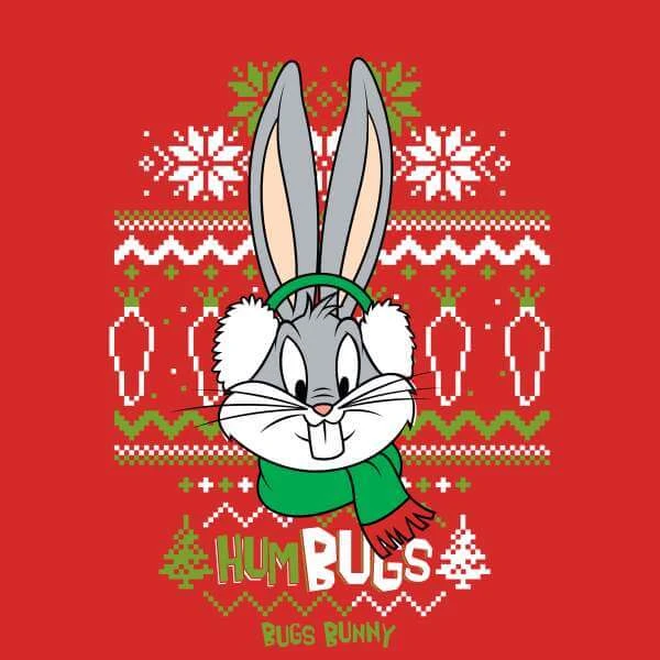 Looney Tunes Bugs Bunny Knit Men's Christmas T-Shirt - Red 4 Looney Tunes Bugs Bunny Knit Men's Christmas T-Shirt - Red - Image 2