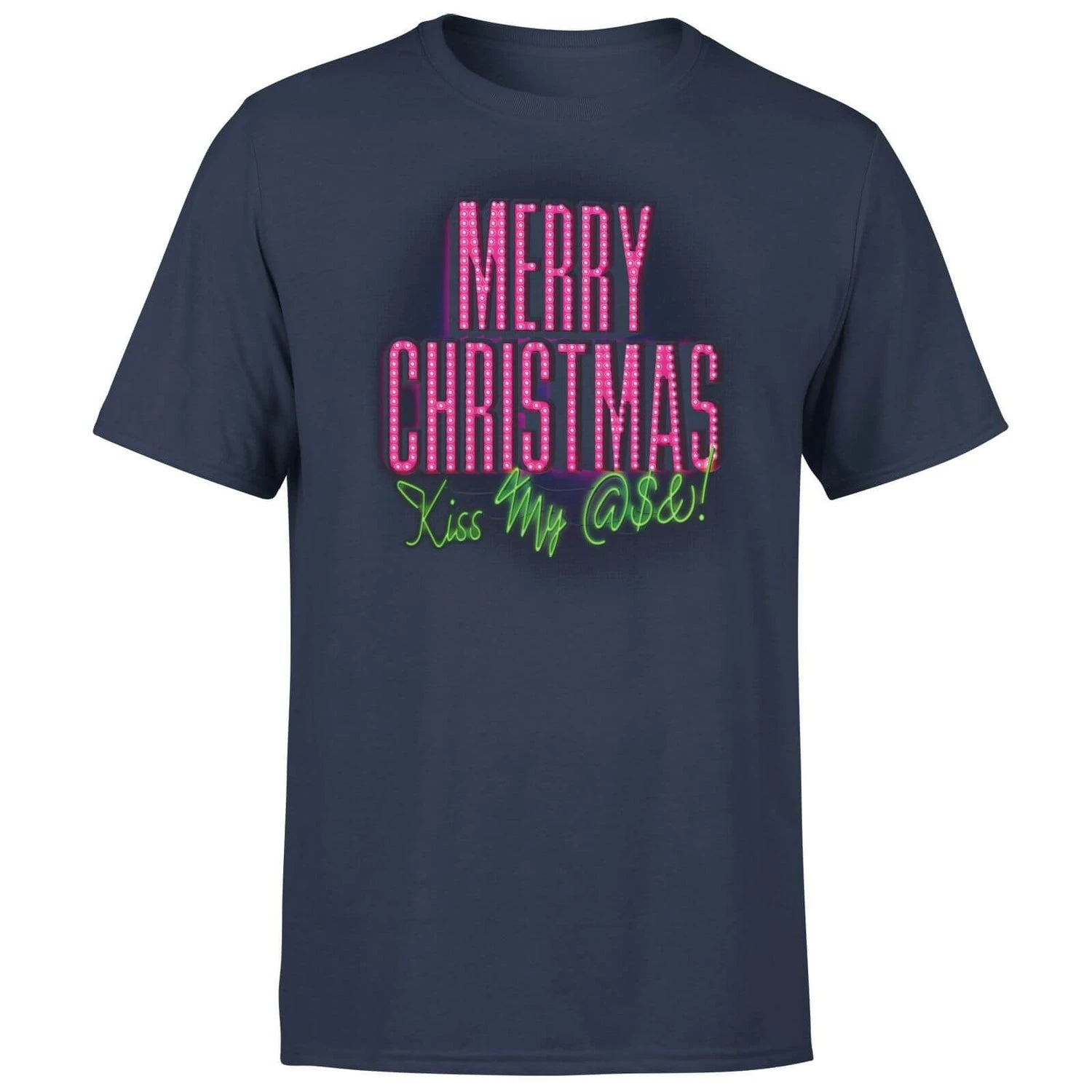 National Lampoon Merry Christmas (Kiss My @$$) Men's Christmas T-Shirt - Navy 7 National Lampoon Merry Christmas (Kiss My @$$) Men's Christmas T-Shirt - Navy - Image 5