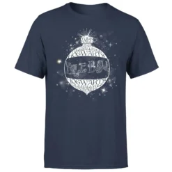 Harry Potter Yule Ball Baubel Men's Christmas T-Shirt - Navy -Christmas Clothes Store 11970232 1744627060730466