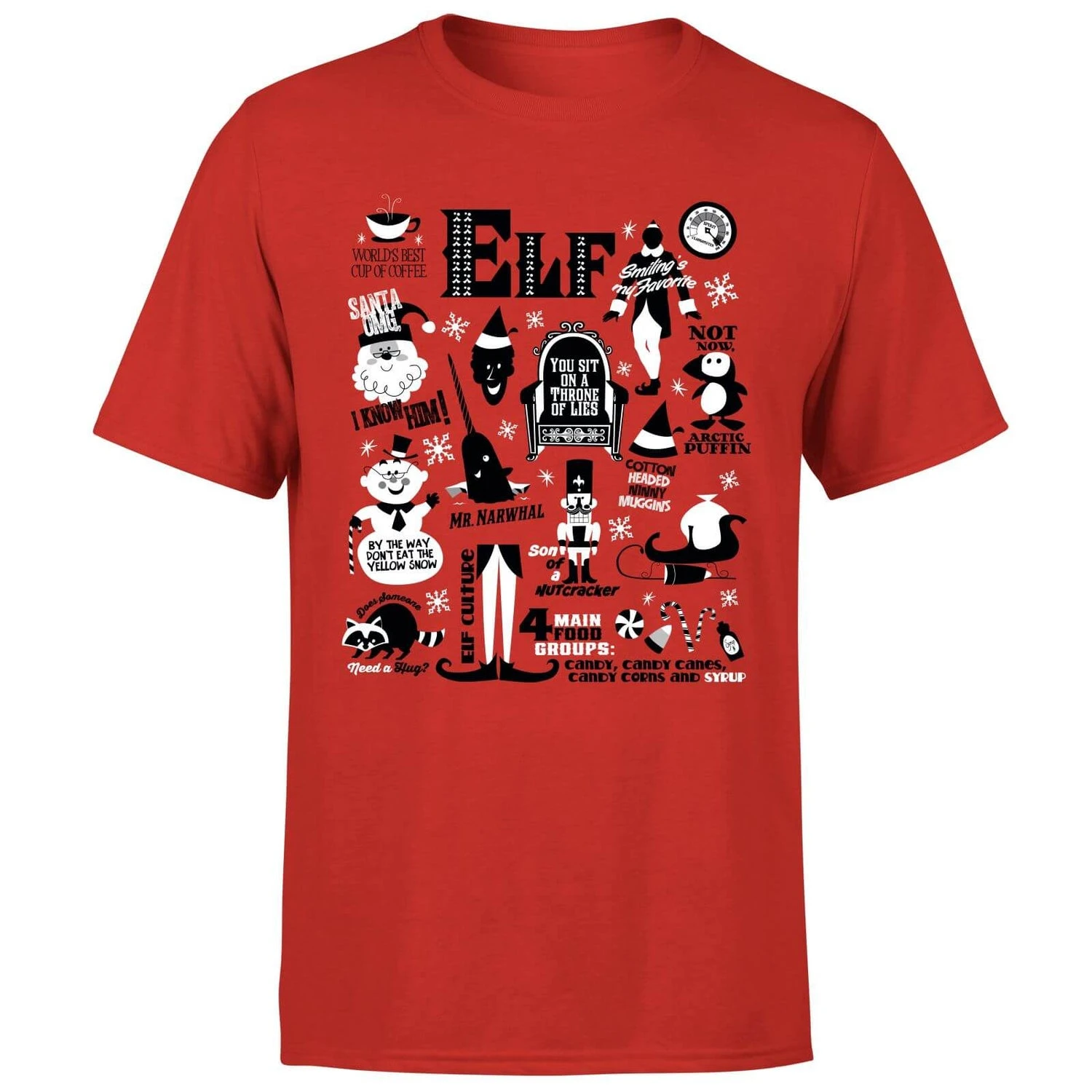 Elf Men's Christmas T-Shirt - Red 7 Elf Men's Christmas T-Shirt - Red - Image 5