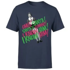 Elf Santa! I Know Him! Men's Christmas T-Shirt - Navy 11 Elf Santa! I Know Him! Men's Christmas T-Shirt - Navy -Christmas Clothes Store 11970358 4194627068015486