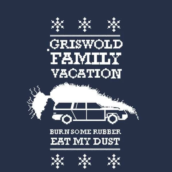 National Lampoon Griswold Vacation Ugly Knit Men's Christmas T-Shirt - Navy 4 National Lampoon Griswold Vacation Ugly Knit Men's Christmas T-Shirt - Navy - Image 2