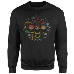 Harry Potter Characters Christmas Jumper - Black -Christmas Clothes Store 11970514 1274627065358755