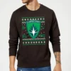 Marvel Guardians Of The Galaxy Badge Pattern Christmas Christmas Jumper - Black -Christmas Clothes Store 11970646 6154627070656029