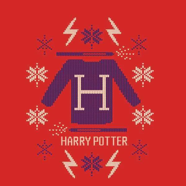 Harry Potter Christmas Sweater Christmas Jumper - Red 4 Harry Potter Christmas Sweater Christmas Jumper - Red - Image 2