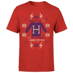 Harry Potter Christmas Sweater Men's T-Shirt - Red -Christmas Clothes Store 12065585 9514657695978969