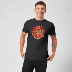 Harry Potter Hogwarts Christmas Crest Men's T-Shirt - Black 9 Harry Potter Hogwarts Christmas Crest Men's T-Shirt - Black -Christmas Clothes Store 12065837 6614657698526182