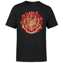 Harry Potter Hogwarts Christmas Crest Men's T-Shirt - Black 11 Harry Potter Hogwarts Christmas Crest Men's T-Shirt - Black -Christmas Clothes Store 12065837 7094657698544416