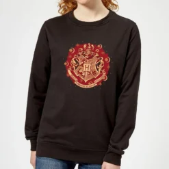 Christmas Clothes Store 5 Harry Potter Hogwarts Christmas Crest Women's Christmas Jumper - Black
