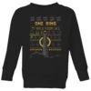 The Lord Of The Rings One Ring Kids' Christmas Sweatshirt In Black -Christmas Clothes Store 12335946 1204714268509116