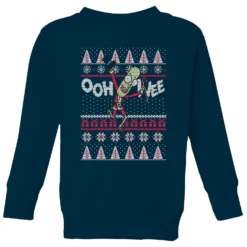 Rick And Morty Ooh Wee Kids' Christmas Jumper - Navy