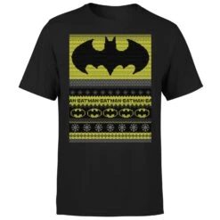 DC Comics Batman Men's Christmas T-Shirt In Black -Christmas Clothes Store 12336609 1454714228041351