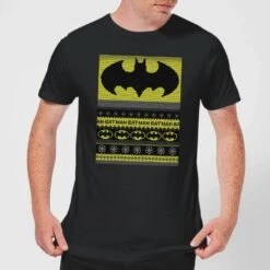 DC Comics Batman Men's Christmas T-Shirt In Black