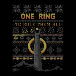 The Lord Of The Rings One Ring Men's Christmas T-Shirt In Black -Christmas Clothes Store 12336618 9704714228172919