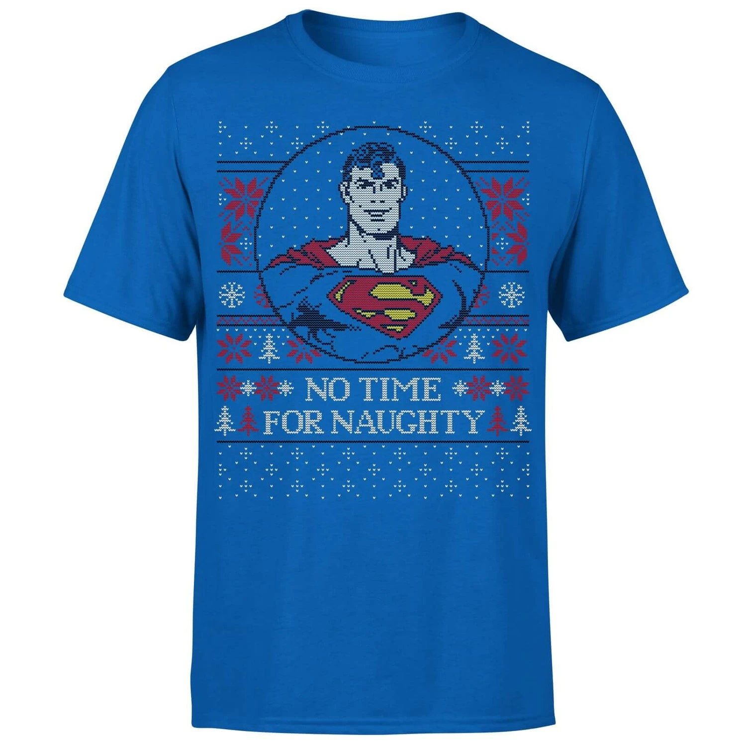 DC COMICS Superman May Your Holidays Be Super Men's Christmas T-Shirt - Royal Blue 7 DC COMICS Superman May Your Holidays Be Super Men's Christmas T-Shirt - Royal Blue - Image 5