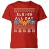 DC COMICS Wonder Woman 'Sleigh All Day Kids' Christmas T-Shirt - Red -Christmas Clothes Store 12336908 6734714271404545
