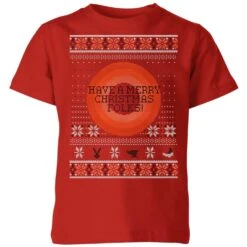 Looney Tunes Knit Kids' Christmas T-Shirt - Red