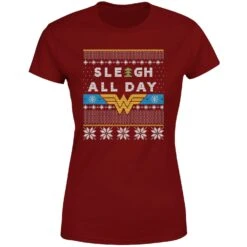 DC COMICS Wonder Woman 'Sleigh All Day Women's Christmas T-Shirt - Burgundy 11 DC COMICS Wonder Woman 'Sleigh All Day Women's Christmas T-Shirt - Burgundy -Christmas Clothes Store 12337374 1854714273476177