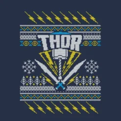 Marvel Thor Christmas Jumper - Navy -Christmas Clothes Store 12358397 1344717862527629