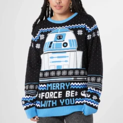 Merry Force Be With You Christmas Knitted Jumper Black 17 Merry Force Be With You Christmas Knitted Jumper Black -Christmas Clothes Store 13175228 1164900347406878